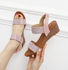 New Women's Summer Wedge Sandals - One-Strap Roman Shoes in Plus Sizes