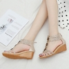 New Wedge Sandals for Women, Sexy Sweet Mom Shoes, Back-Zip Thick Sole Roman Shoes 1418-389