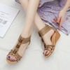 New Wedge Sandals for Women, Sexy Sweet Mom Shoes, Back-Zip Thick Sole Roman Shoes 1418-389