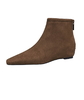 Minimalist Versatile Women’s Hidden Wedge Ankle Boots - Suede Short Booties with Square Toe for a Slimming Effect