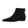 Minimalist Versatile Women’s Hidden Wedge Ankle Boots - Suede Short Booties with Square Toe for a Slimming Effect