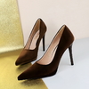 European Style Ultra High Heels with Waterproof Platform - Thick Soled Pointed Toe Women's Shoes for Banquets