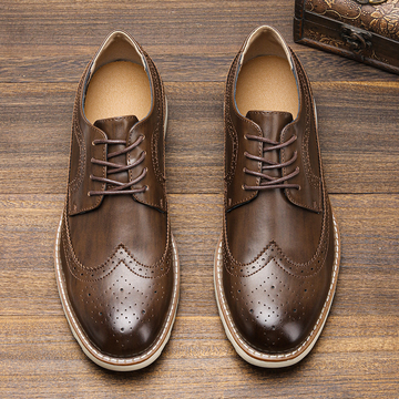 Men's Ultra-Lightweight Brogue Casual Shoes - Vintage Spring/Summer Comfortable Leather Sneakers