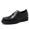 Wide Toe Men's Business Formal Leather Shoes - Casual English Style Dress Oxfords for Work, Weddings &amp; Suits