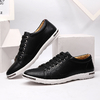 Men's Large Size 47/48 Fashion Lace-Up Leather Shoes - White Casual Sneakers for Students